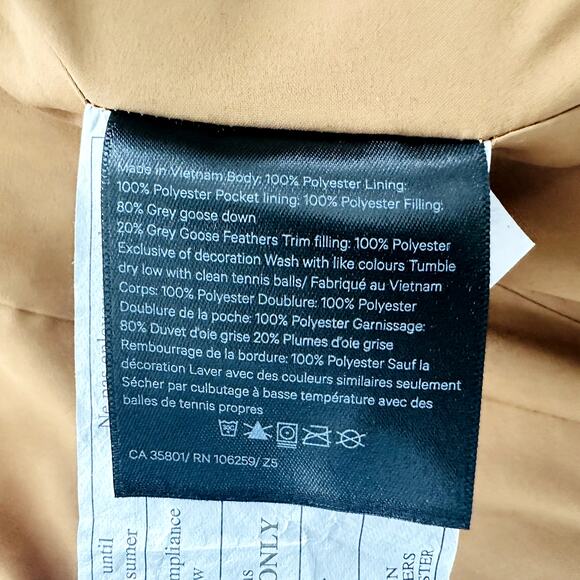 Lululemon Wunder Puff Crop Vest Bold Beige Tan Size 2 Oversized Goose Down - Picture 9 of 12